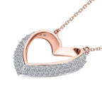 Luxuriant Diamond Lab Grown Diamond (SI-G-H) Pendant with Chain (Size - 18-2 Ext.) with Spring Ring Clasp in Vermeil Rose Gold Plated & Rhodium Overlay Sterling Silver 0.33 Ct.