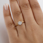 Luxuriant Diamond Lab Grown Diamond (SI-G-H) Ring in 18K Vermeil Yellow Gold Plated Sterling Silver 0.510 Ct.
