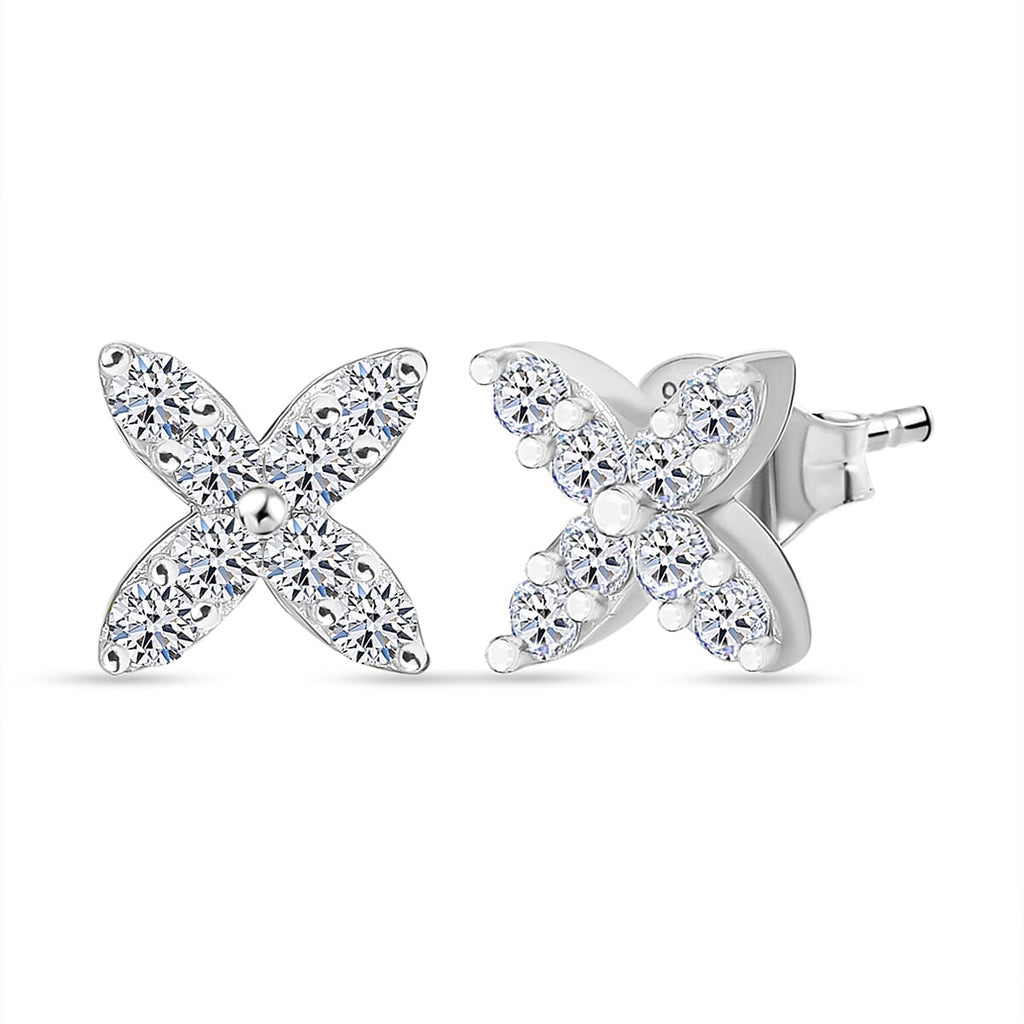 Luxuriant Diamond Lab Grown Diamond (SI-GH) Earring with Push Back in Vermeil Yellow Gold Plated Sterling Silver 0.30 Cts