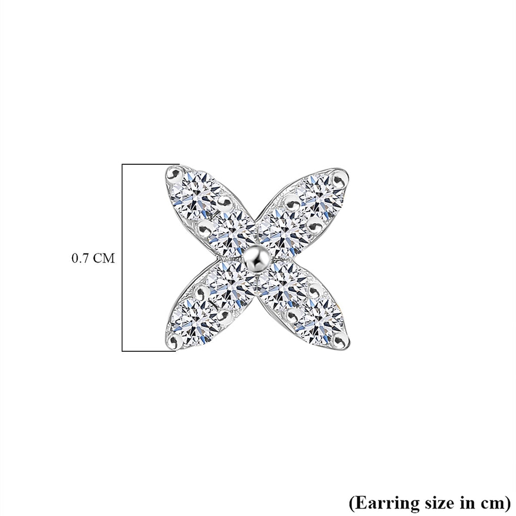 Luxuriant Diamond Lab Grown Diamond (SI-GH) Earring with Push Back in Vermeil Yellow Gold Plated Sterling Silver 0.30 Cts