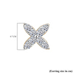 Luxuriant Diamond Lab Grown Diamond (SI-GH) Earring with Push Back in Vermeil Yellow Gold Plated Sterling Silver