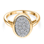 Luxuriant Diamond Lab Grown Diamond (SI-GH) Ring in Vermeil Yellow Gold Plated Sterling Silver