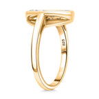 Luxuriant Diamond Lab Grown Diamond (SI-GH) Ring in Vermeil Yellow Gold Plated Sterling Silver