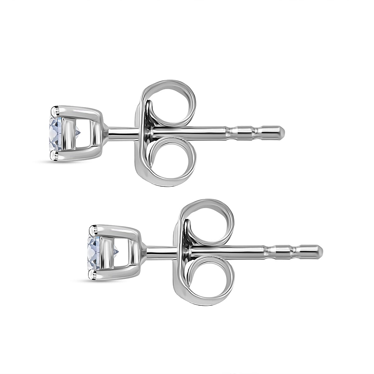LUXURIANT 9K White Gold SGL Certified Lab Grown Diamond (VS-E/F) Solitaire Stud Push Back Earrings 0.50 Ct. 7955479 5