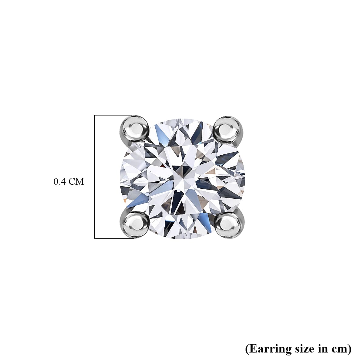 LUXURIANT 9K White Gold SGL Certified Lab Grown Diamond (VS-E/F) Solitaire Stud Push Back Earrings 0.50 Ct. 7955479 6