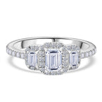 Luxuriant Diamond Lab Grown Diamond VS-G-H Ring in Platinum Overlay Sterling Silver 1.01 Ct