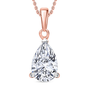 Luxuriant Diamond Lab Grown Diamond Pendant with Chain in Sterling Silver