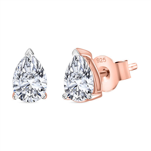 Luxuriant Diamond Lab Grown Diamond Stud Push Back Earring in Sterling Silver