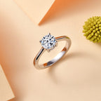 Luxuriant Diamond - 9K White Gold SGL Certified Lab Grown Diamond (SI-G-H) Solitaire Ring 1.00 Ct.