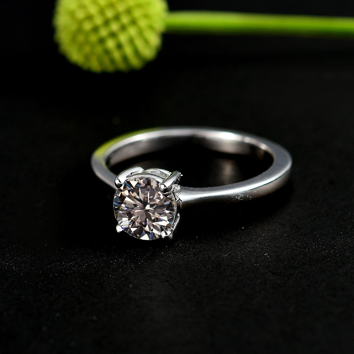 LUXURIANT 1 Ct. Lab Grown Diamond Solitaire Ring in 9K White Gold, SGL Certified 8022433 3