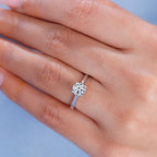 Luxuriant Diamond - 9K White Gold SGL Certified Lab Grown Diamond (SI-G-H) Solitaire Ring 1.00 Ct.