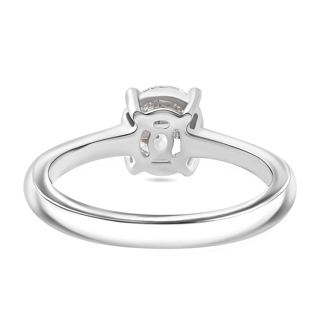 Luxuriant Diamond - 9K White Gold SGL Certified Lab Grown Diamond (SI-G-H) Solitaire Ring 1.00 Ct.
