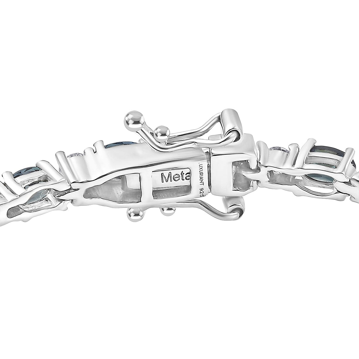 LUXURIANT Lab Grown Alexandrite, Lab Grown Diamond Tennis Bracelet (Size - 7.5) with GB Box Clasp in Rhodium Overlay Sterling Silver 8.64 Ct. 8301652 4