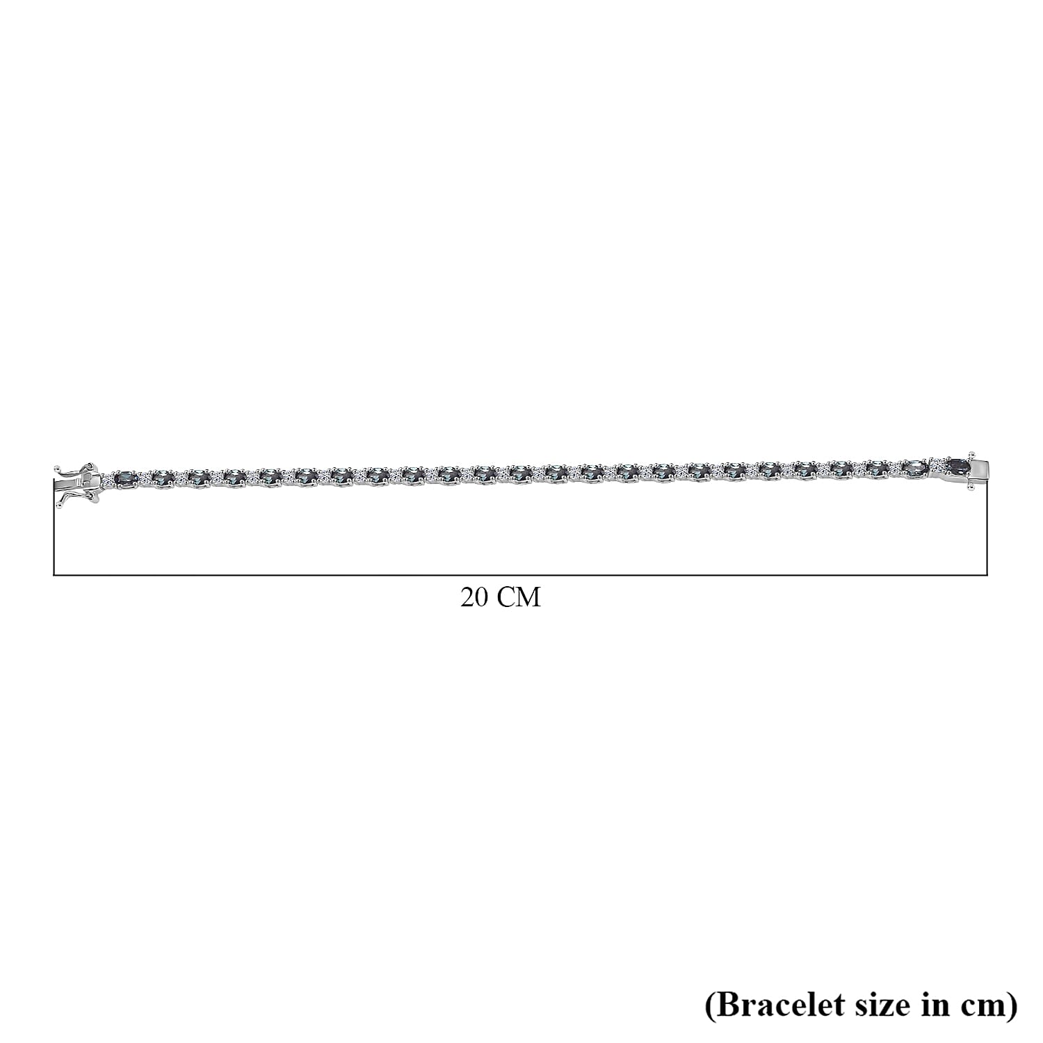 LUXURIANT Lab Grown Alexandrite, Lab Grown Diamond Tennis Bracelet (Size - 7.5) with GB Box Clasp in Rhodium Overlay Sterling Silver 8.64 Ct. 8301652 5