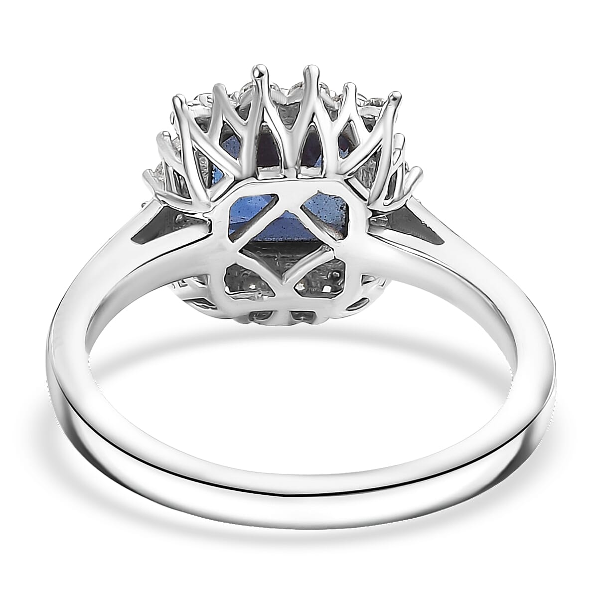 D'Joy 2 Ct. Lab Grown Alexandrite, Moissanite Halo Ring in Rhodium Overlay Sterling Silver 8278855 5