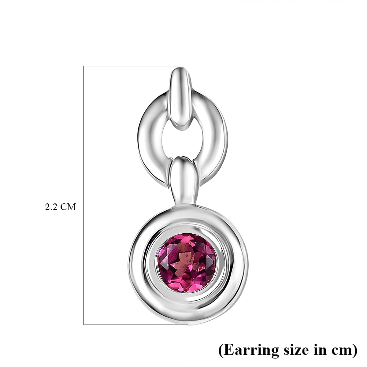 Luxuriant Lab Grown Bixbite Dangling Earring with Push Back in Platinum Overlay Sterling Silver 8266736 5