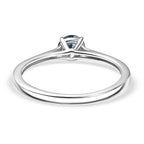 Luxuriant Lab Grown Blue Diamond (VS-EF) Solitaire Ring in Rhodium Overlay Sterling Silver 0.50 Ct.
