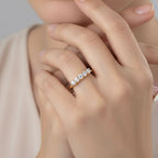 Luxuriant Lab Grown Diamond 5 Stone Ring in 18K YG VermeilSterling Silver  0.380  Ct.