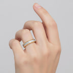 Luxuriant Lab Grown Diamond Band Ring in 18K YG VermeilSterling Silver, Silver Wt.5 Gms  0.496  Ct.