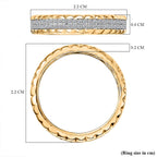 Luxuriant Lab Grown Diamond Band Ring in 18K YG VermeilSterling Silver, Silver Wt.5 Gms  0.496  Ct.
