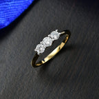 Luxuriant Lab Grown Diamond Band Ring in 18K YG VermeilSterling Silver  0.578  Ct.