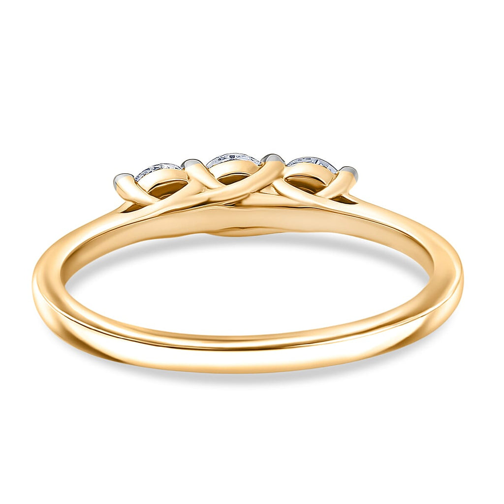 Luxuriant Lab Grown Diamond Band Ring in 18K YG VermeilSterling Silver  0.578  Ct.