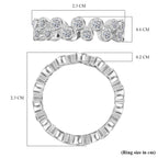 Luxuriant Lab Grown Diamond (VS G-H) Bubble Ring in Rhodium Overlay Sterling Silver 1.00 Ct.