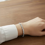 Luxuriant SGL Certified Lab Grown Diamond (VS-EF) Adjustable Bracelet (Size 6.5- 9.5) in Rhodium Overlay Sterling Silver 0.50 Ct.