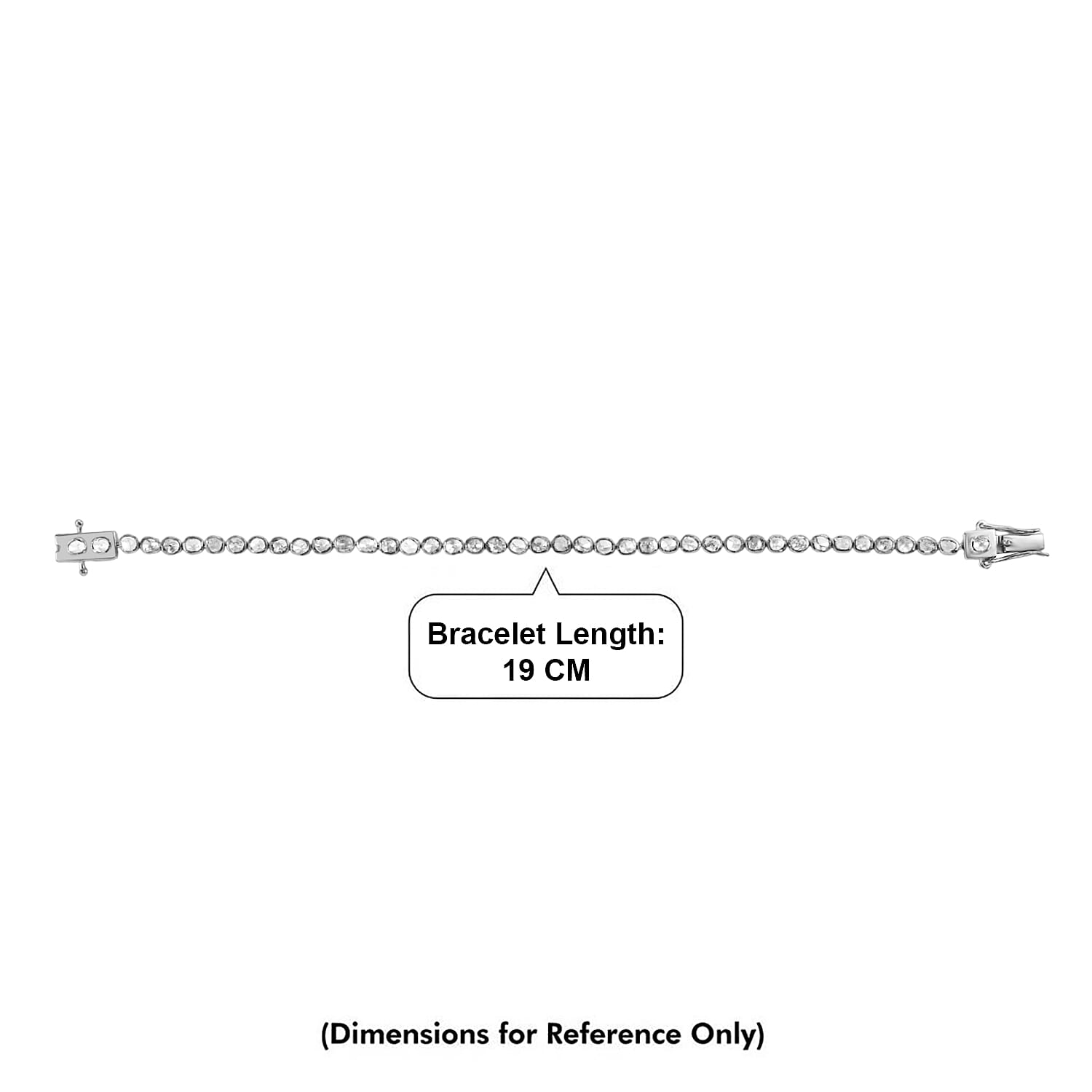 LUXURIANT 2 Ct. Lab Grown Diamond Tennis Bracelet with GB Lock Box in Rhodium Overlay Sterling Silver 7.5 Inch 8556959 5