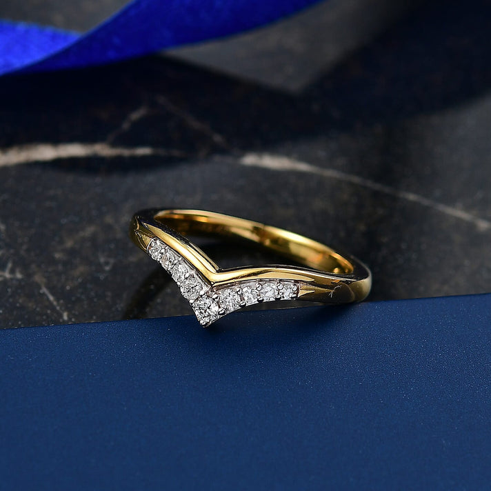 LUXURIANT Lab Grown Diamond Wishbone Ring in 18K Vermeil Yellow Gold Plated Sterling Silver 8279218 2