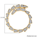 Luxuriant SI-G-H Lab Grown Diamond Circle Pendant in 18K Vermeil Yellow Gold Plated Sterling Silver