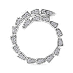 Luxuriant SI-G-H Lab Grown Diamond Circle Pendant in Rhodium Overlay Sterling Silver