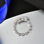 Luxuriant SI-G-H Lab Grown Diamond Circle Pendant in Rhodium Overlay Sterling Silver