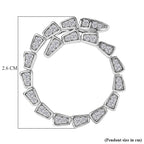Luxuriant SI-G-H Lab Grown Diamond Circle Pendant in Rhodium Overlay Sterling Silver