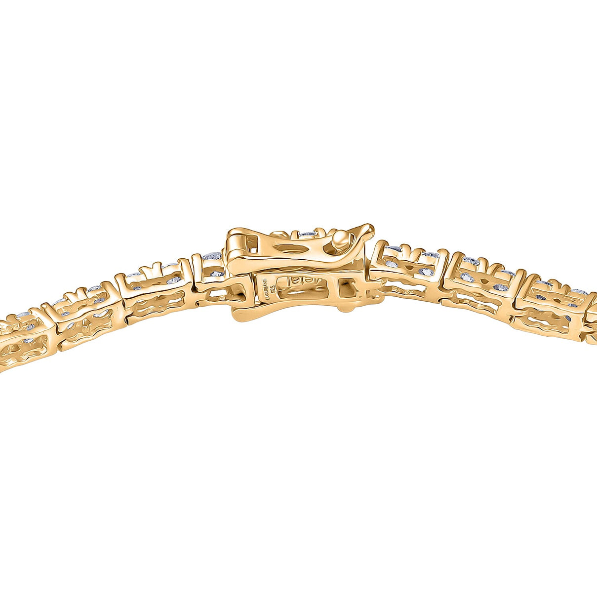 LUXURIANT 3 Ct. Lab Grown Diamond Tennis Bracelet (Size 7.5) with GB Lock Box in 18K Vermeil Yellow Gold Plated Sterling Silver (SI-GH) 8269893 4
