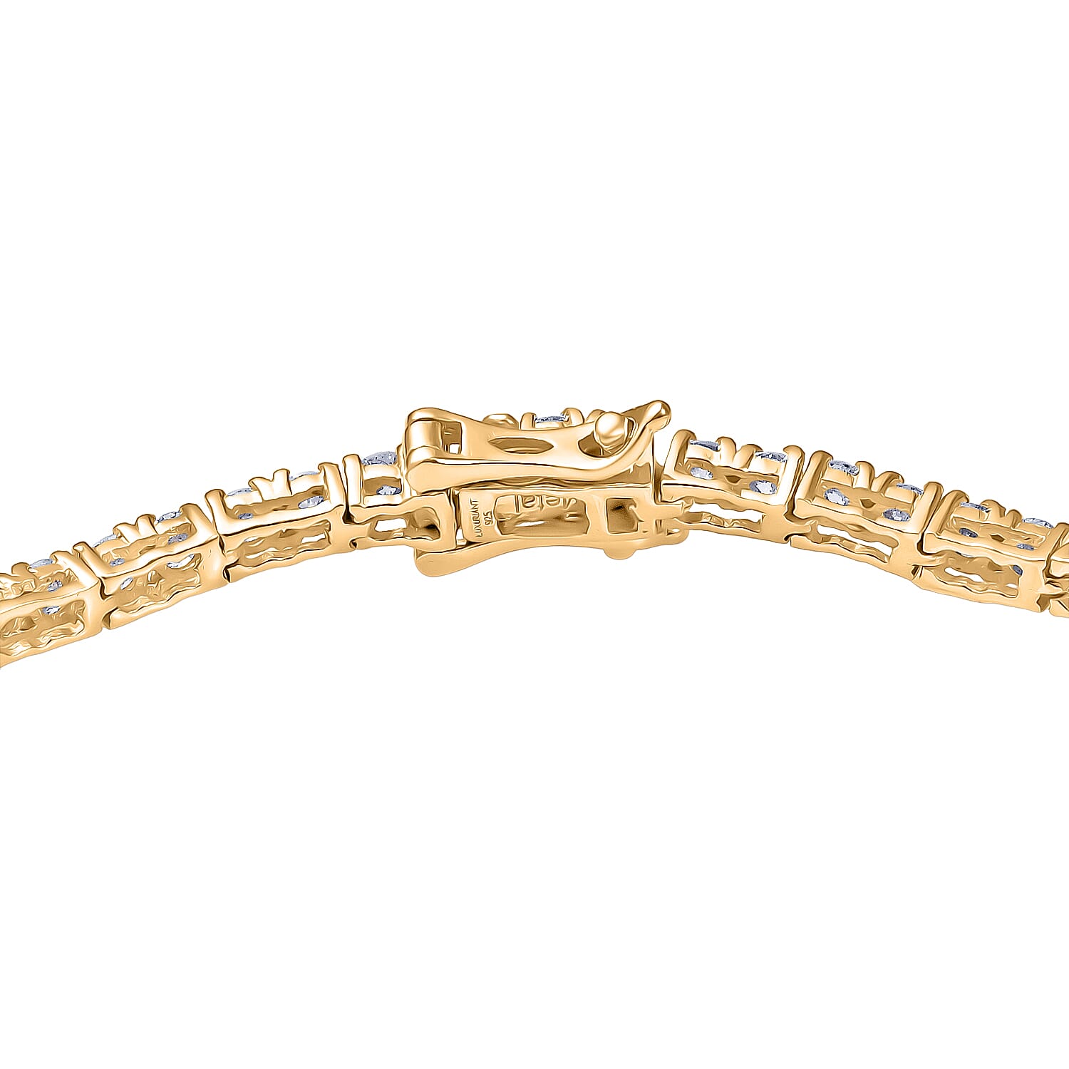 LUXURIANT 3 Ct. Lab Grown Diamond Tennis Bracelet (Size 7.5) with GB Lock Box in 18K Vermeil Yellow Gold Plated Sterling Silver (SI-GH) 8269893 4