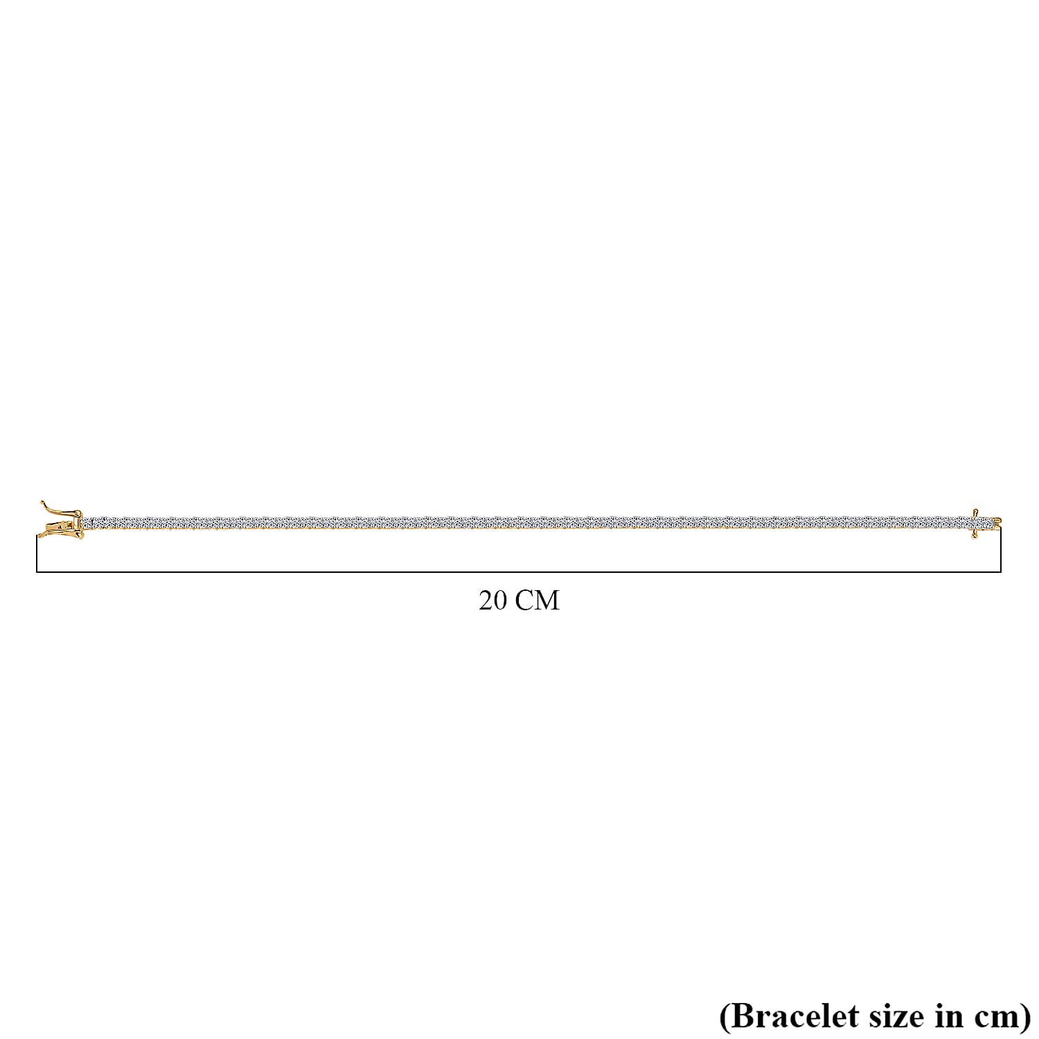 LUXURIANT 3 Ct. Lab Grown Diamond Tennis Bracelet (Size 7.5) with GB Lock Box in 18K Vermeil Yellow Gold Plated Sterling Silver (SI-GH) 8269893 5