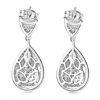 Luxuriant Lab Grown Diamond (SI-GH) Dangling Earring with Push Back in Rhodium Overlay Sterling Silver 1.00 Ct.
