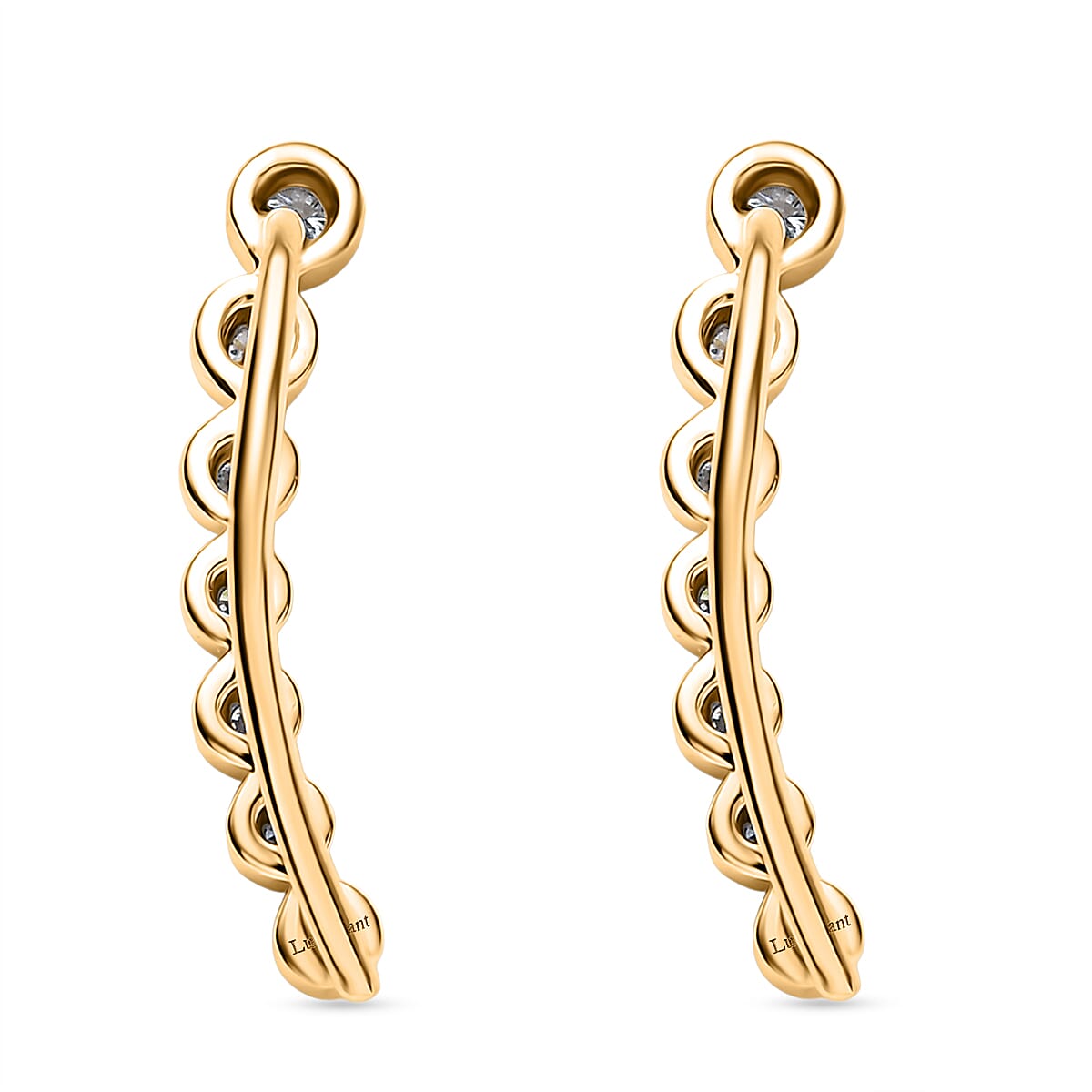 LUXURIANT Lab Grown Diamond Ear Climber Earring in 18K Vermeil Yellow Gold Over Sterling Silver 0.25 Ct. (SI-GH) 8263100 5