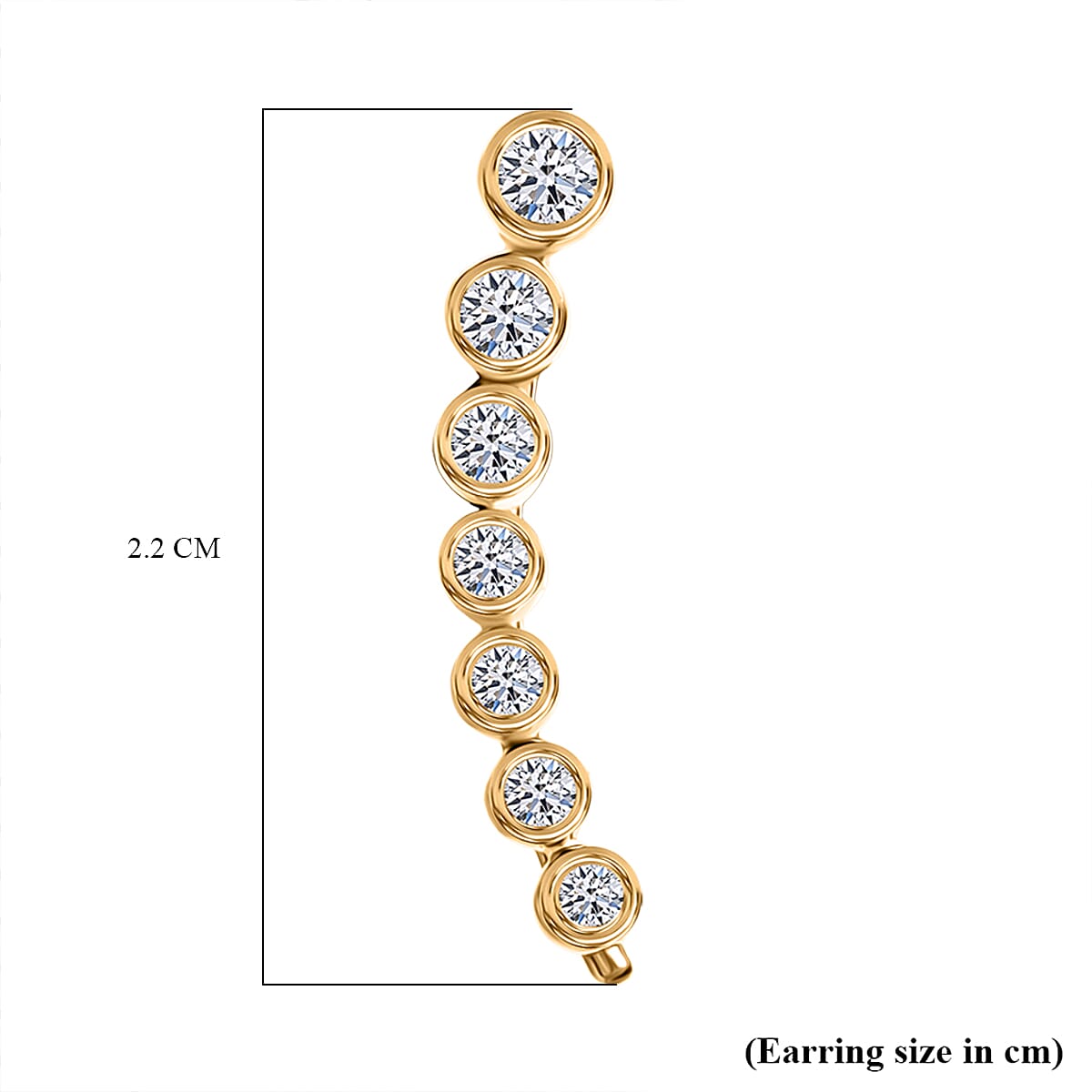 LUXURIANT Lab Grown Diamond Ear Climber Earring in 18K Vermeil Yellow Gold Over Sterling Silver 0.25 Ct. (SI-GH) 8263100 6