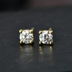 Luxuriant Lab Grown Diamond (SI-GH) Earring with Push Back in 18K Vermeil Yellow Gold Plated Sterling Silver 0.51 Ct.