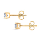 Luxuriant Lab Grown Diamond (SI-GH) Earring with Push Back in 18K Vermeil Yellow Gold Plated Sterling Silver 0.51 Ct.