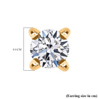Luxuriant Lab Grown Diamond (SI-GH) Earring with Push Back in 18K Vermeil Yellow Gold Plated Sterling Silver 0.51 Ct.