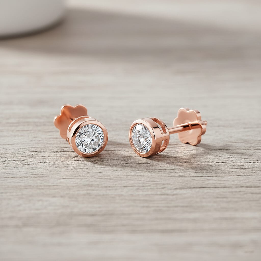 Luxuriant Lab Grown Diamond Earring in Rhodium OverlaySterling Silver  0.330  Ct. 8357213 1
