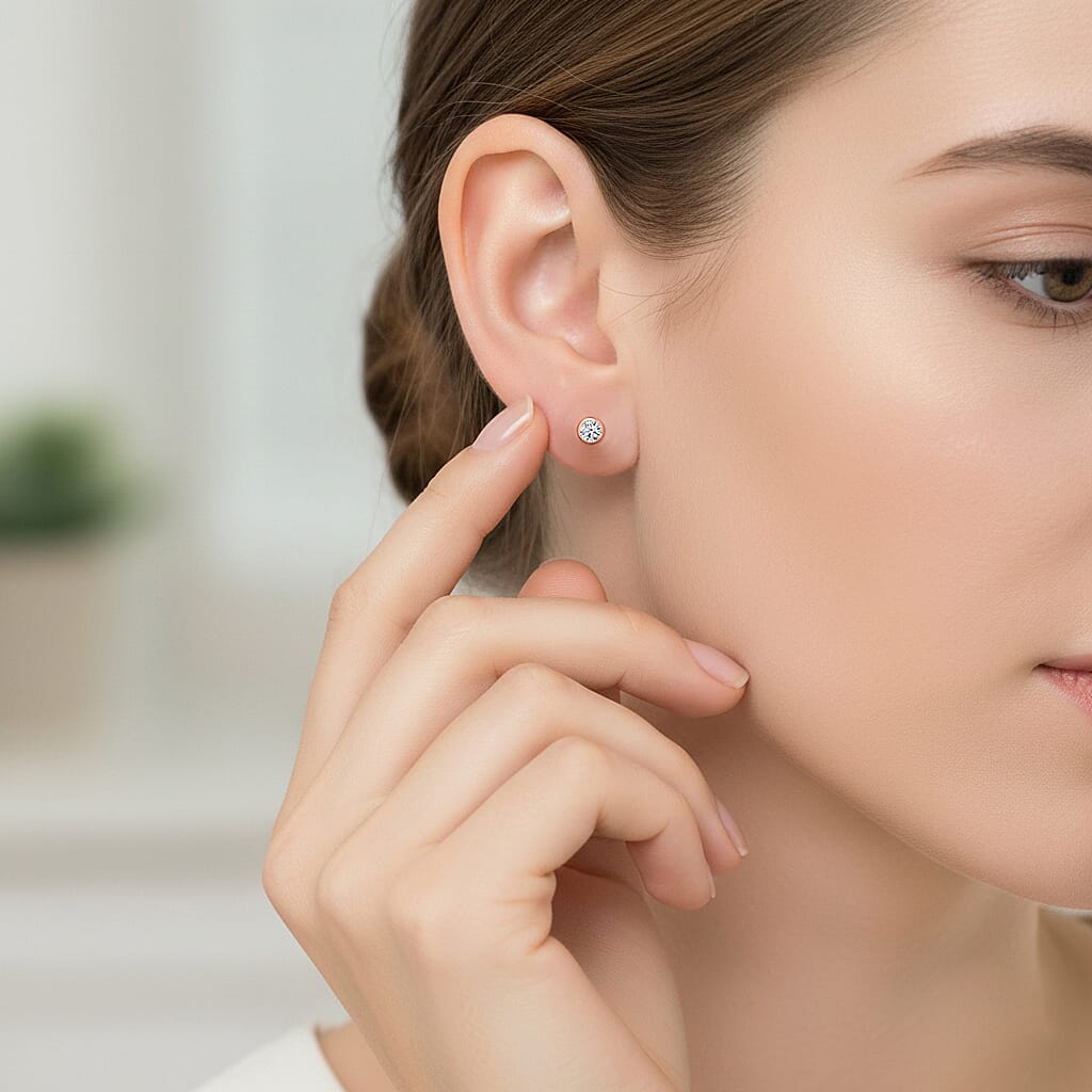 Luxuriant Lab Grown Diamond Earring in Rhodium OverlaySterling Silver  0.330  Ct. 8357213 2