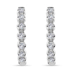 Luxuriant Lab Grown Diamond Earring in Rhodium Overlay Sterling Silver 1.00 Ct.
