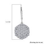 Hollywood Boulevard Collection -Luxuriant - Lab Grown Diamond (SI G-H) Earring with Lever Back in Rhodium Overlay Sterling Silver 3.00 Ct.