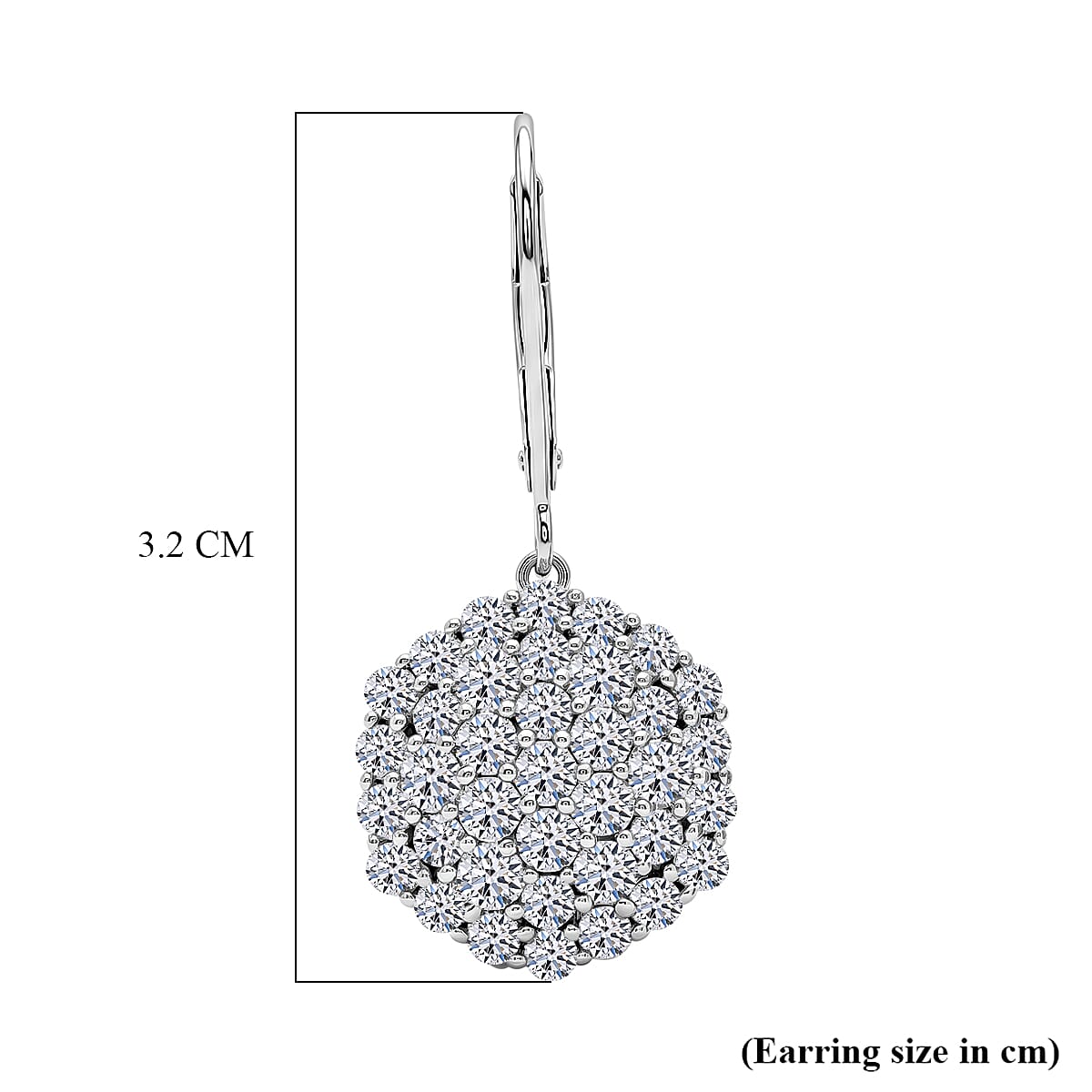 Red Carpet Collection -Luxuriant - Lab Grown Diamond (SI G-H) Earring with Lever Back in Rhodium Overlay Sterling Silver 3.00 Ct. V32515485 6