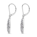 Luxuriant Lab Grown Diamond (SI-GH) Earring with Lever Back in Rhodium Overlay Sterling Silver