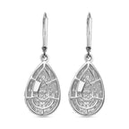 Luxuriant Lab Grown Diamond (SI-GH) Earring with Lever Back in Rhodium Overlay Sterling Silver